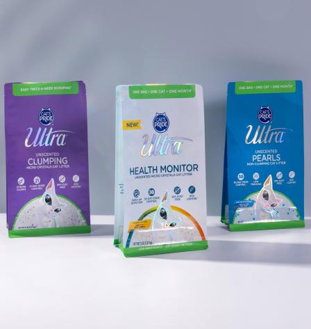 Cat litter bag with holigraphic film
